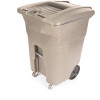 Toter 96 Gal. Graystone Document Trash Can with Wheels and Lid Lock (2 Caster Wheels 2 Stationary Wheels)