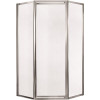 CRAFT + MAIN Tides 18-1/2 in. x 24 in. x 18-1/2 in. x 70 in. Framed Neo-Angle Shower Door in Silver and Obscure Glass