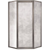 CRAFT + MAIN Tides 18-1/2 in. x 24 in. x 18-1/2 in. x 70 in. Framed Neo-Angle Shower Door in Brushed Nickel and Obscure Glass