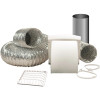 Everbilt Wide Mouth Dryer Vent Kit with 4 in. x 8 ft. Aluminum Dryer Duct