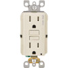 Leviton 15 Amp 125-Volt Duplex Self-Test SmartlockPro Tamper Resistant AFCI/GFCI Dual Function Outlet, Light Almond