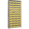 Economy 4 in. Shelf Bin 18 in. x 36 in. x 75 in. 13-Tier Shelving System Complete with QSB108 Yellow Bins