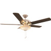 Hampton Bay Holly Springs 52 in. LED Indoor Brushed Nickel Ceiling Fan with Light Kit