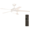 Home Decorators Collection Windward IV 52 in. Indoor Matte White Ceiling Fan with Bowl Light Kit with Matte White Blades