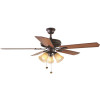 Hampton Bay Glendale 52 in. Indoor Oil Rubbed Bronze Ceiling Fan with Light Kit