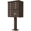 Florence Vital Series Dark Bronze CBU with 12-Mailboxes, 1-Outgoing Mail Compartment, 1-Parcel Locker