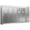 Florence 1250 Vertical Series 6-Compartment Aluminum Surface-Mount Mailbox