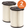 RIDGID 1-Layer Standard Pleated Paper Filter for Most 5 Gallon and Larger RIDGID Wet/Dry Shop Vacuums (2-Pack)