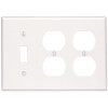 Leviton White 3-Gang 1-Toggle/2-Duplex Wall Plate (1-Pack)