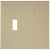 Leviton Ivory 2-Gang 1-Toggle/1-Blank Wall Plate (1-Pack)