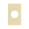 Leviton 1-Gang 1 Single Receptacle, Standard Size Nylon Wall Plate, Ivory