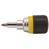 Klein Tools 6-in-1 Ratcheting Stubby Screwdriver- Cushion Grip Handle