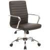 BOSS Office Products Black Contemporary Desk Chair with Chrome Arms