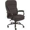 BOSS Office Products 31 in. Width Big and Tall Black Faux Leather Executive Chair with Swivel Seat