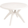 Grosfillex IBIZA 46 in. White Round Plastic Outdoor Dining Table