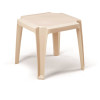 Grosfillex Miami Sand Square Plastic Outdoor Side Table