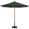 9 ft. Market Wooden Patio Umbrella in Forest Green