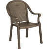 Grosfillex Sumatra Bronze Stackable Plastic Outdoor Dining Chair