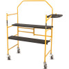 Jobsite Series 4.8 H ft. x 4.1 ft. L x 1.8 ft. D Mini Scaffold Platform with Wheels and Tool Shelf, 500 lb. Capacity