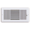 TruAire 12 in. x 6 in. 3-Way Plastic Wall/Ceiling Register TruAire 12 in. x 6 in. 3-Way Plastic Wall/Ceiling Register