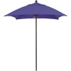 6 ft. Square Bronze Aluminum Commercial Market Patio Umbrella with Fiberglass Ribs Push Lift in Pacific Blue Sunbrella