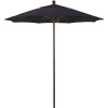 7.5 ft. Bronze Aluminum Commercial Market Patio Umbrella with Fiberglass Ribs and Push Lift in Navy Blue Sunbrella