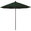 9 ft. Bronze Aluminum Commercial Market Patio Umbrella with Fiberglass Ribs and Push Lift in Forest Green Sunbrella