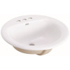 Premier Select 19 in. Round Drop-in Bathroom Sink in White