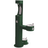 Elkay Outdoor EZH2O Evergreen Bi-Level Pedestal with Pet Station and Drinking Fountain with Upper Bottle Filling Station