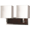 Startex 2L WALL LAMP DBL BN MAHOGANY