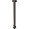 Peak Aluminum Railing 2 in. x 42 in. Black Aluminum Deck Railing Mid Post