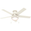 Hunter Anslee 46 in. Indoor Low Profile Fresh White Ceiling Fan