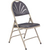National Public Seating Navy Metal Frame Outdoor Safe Folding Chair (Set of 4)
