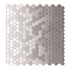 Inoxia SpeedTiles Hexagonia S2 Silver 11.46 in. x 11.89 in. x 5mm Metal Self-Adhesive Mosaic Wall Tile (22.8 sq. ft. / case)