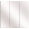 Glacier Bay 30-3/8 in. W x 30-3/16 in. H Frameless Surface-Mount Tri-View Bathroom Medicine Cabinet