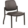 BOSS Office Products Antimicrobial Black Armless Guest Chair