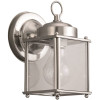 Generation Lighting New Castle 1-Light Antique Brushed Nickel Outdoor Wall Lantern Sconce