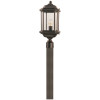 Generation Lighting Kent 1-Light Black Outdoor Lamp Post Light with Clear Beveled Glass