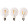 Feit Electric 60-Watt Equivalent G25 Dimmable Filament ENERGY STAR Clear Glass LED Light Bulb, Daylight (3-Pack)