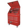 Extreme Tools 41 in. Portable Workstation 11-Drawer Tool Chest and Cabinet Combo in Red