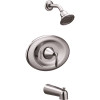 MOEN Eva Lever 1-Handle Wall-Mount Tub Shower Traim Kit in Chrome (Valve Not Included) MOEN Eva Lever 1-Handle Wall-Mount Tub Shower Traim Kit in Chrome (Valve Not Included)
