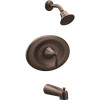 MOEN Eva Lever 1-Handle Wall-Mount Tub Shower Traim Kit in Oil Rubbed Bronze (Valve Not Included)