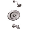 MOEN Brantford Lever 1-Handle Wall-Mount Tub Shower Traim Kit in chrome (Valve Not Included)