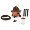 RIDGID 6 Gallon 3.5 Peak HP NXT Wet/Dry Shop Vacuum with Filter, Locking Hose and Accessories