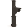 Mayne Dover Decorative Polyethylene Mailbox Post, Black