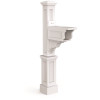 Mayne Dover Decorative Polyethylene Mailbox Post, White