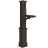 Mayne Newport Plus Decorative Polyethylene Mailbox Post, Black