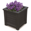 Mayne Lakeland 16 in. Square Self-Watering Black Polyethylene Planter