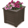 Mayne Lakeland 16 in. Square Self-Watering Espresso Polyethylene Planter