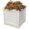 Mayne Lakeland 16 in. Square Self-Watering White Polyethylene Planter